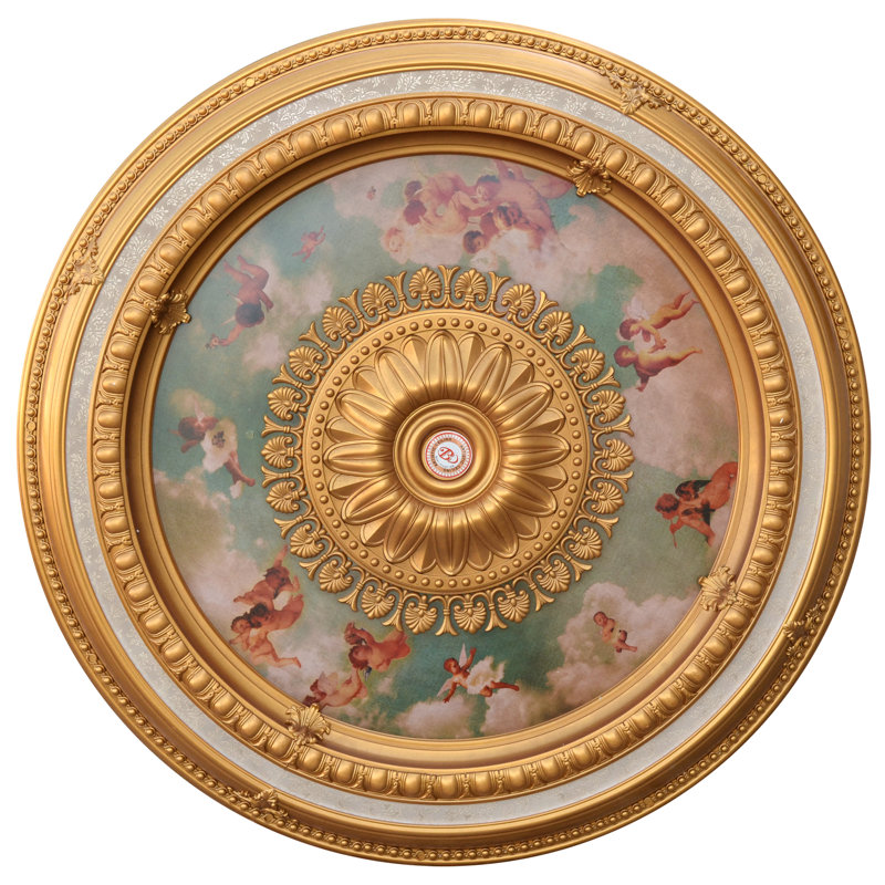 Art Frame Direct Cherub Sky Round Chandelier Ceiling Medallion